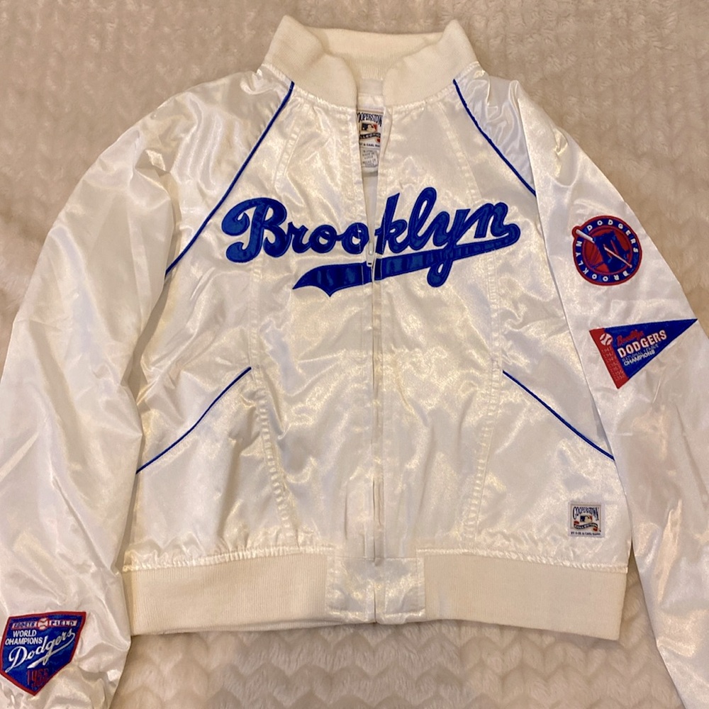 Brooklyn Dodgers Cooperstown Collection jacket. Vintage look.